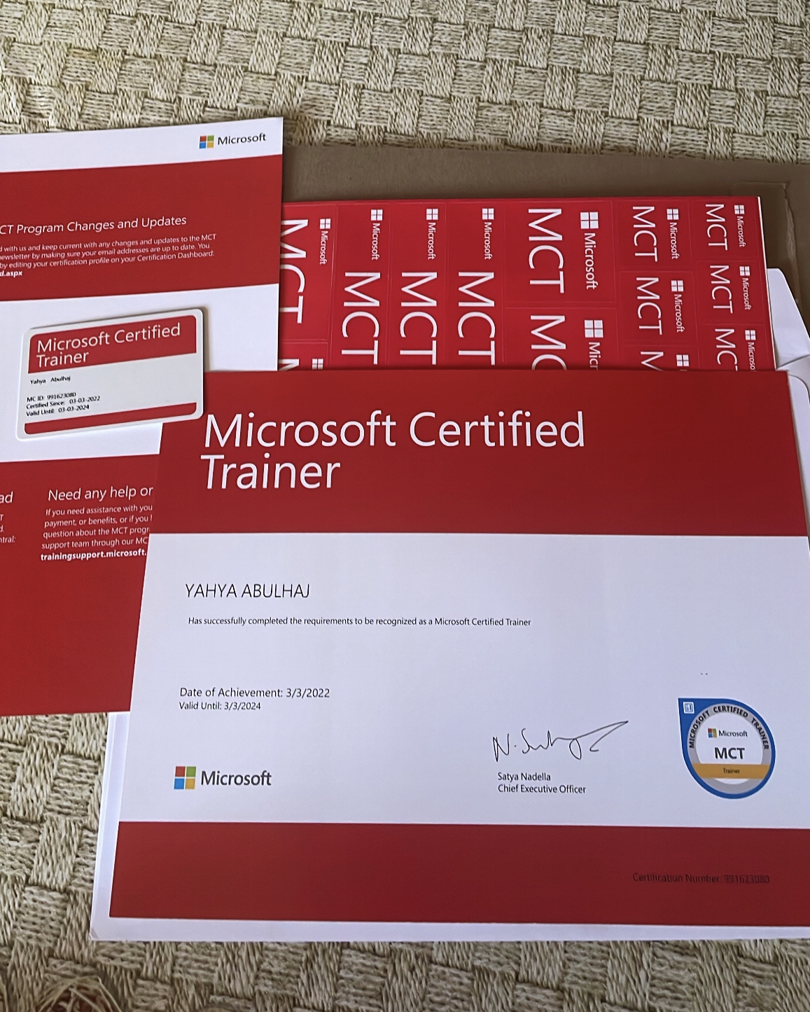 Second Consecutive Year as Microsoft Certified Trainer